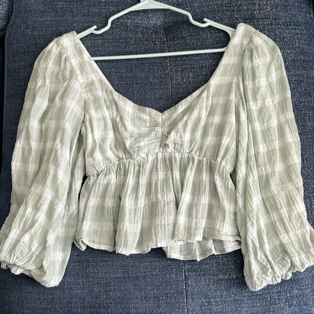 Show me your MuMu balloon sleeve blouse